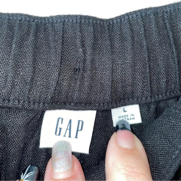 Gap Wide Leg Cargo Style Linen Blend Pants Size Large - Picture 2 of 9